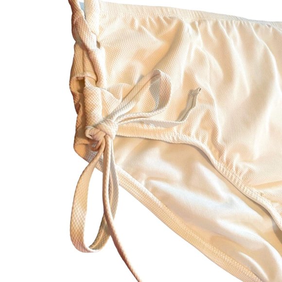 TIME TRU 1X Womens 16W-18W Cream Vanilla Dream High Waist Tie BOTTOMS NWT - Picture 5 of 9